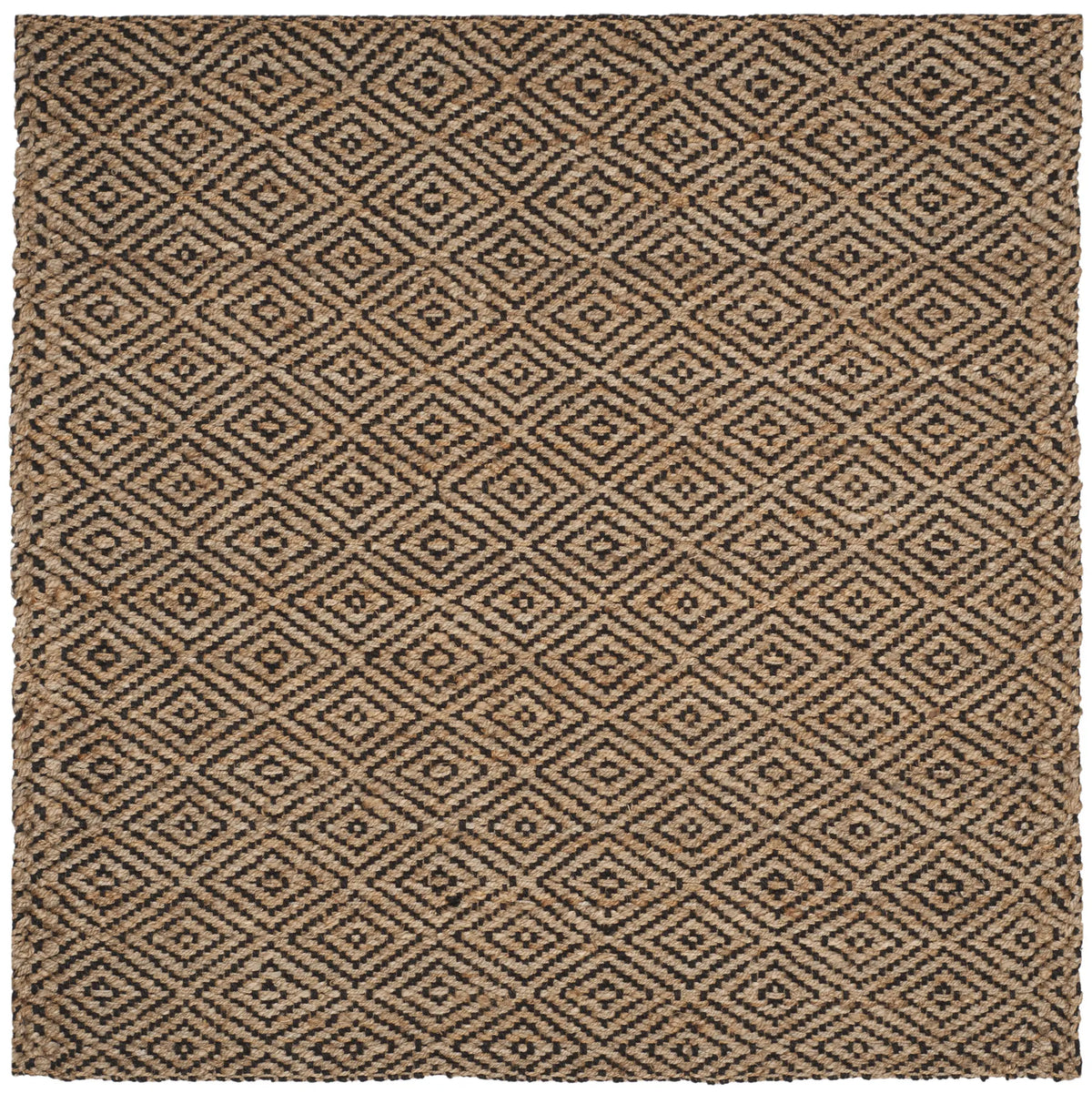 Safavieh Natural Fiber 7'-0" x 7'-0" Rug in Natural / Black