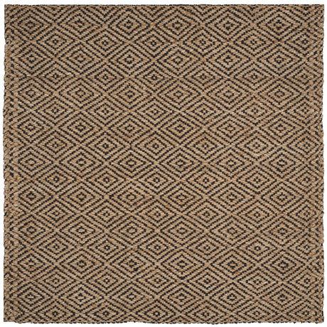 Safavieh Natural Fiber 7'-0" x 7'-0" Rug in Natural / Black