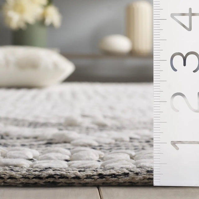 Safavieh Montauk 4'-0" x 6'-0" Rug in Black / Ivory