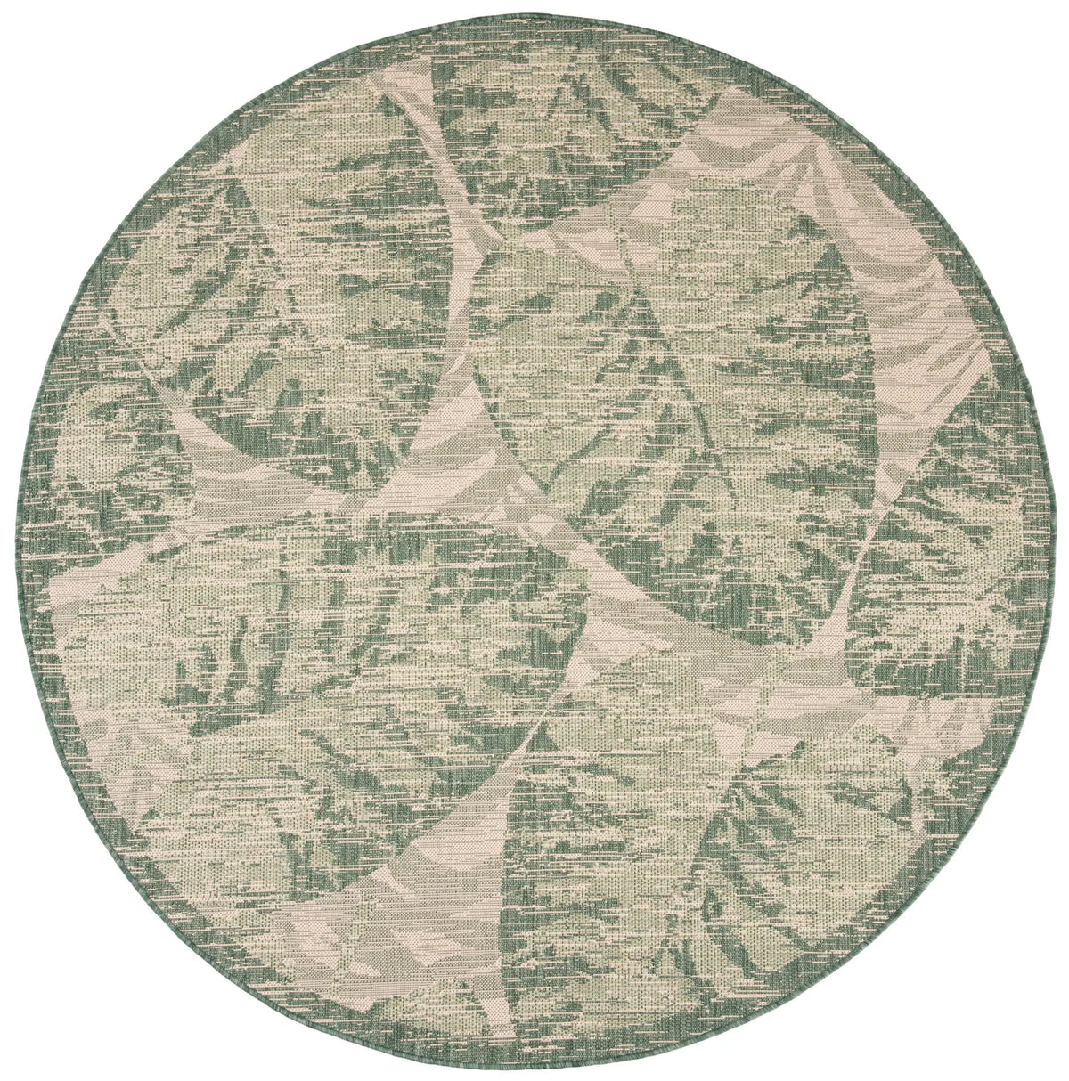 Safavieh Courtyard 6'-7" x 6'-7" Rug in Beige / Green