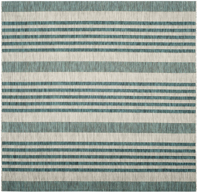 Safavieh Courtyard 6'-7" x 6'-7" Rug in Grey / Blue