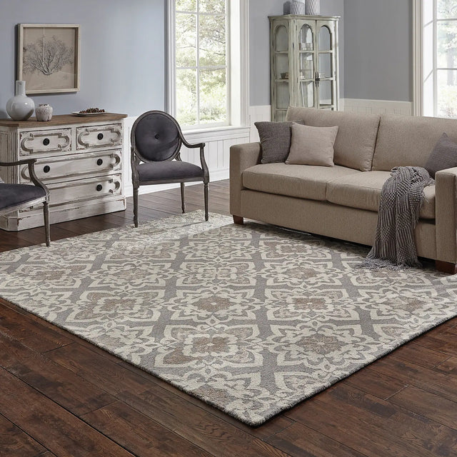 Oriental Weavers Sphinx Craft 93004 Grey / Sand Rugs - room scene