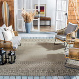 Safavieh Courtyard 8'-0" x 10'-0" Rug in Beige / Black