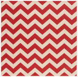Safavieh Courtyard 6'-7" x 6'-7" Rug in Red