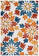Safavieh Cabana 4'-0" x 6'-0" Rug in Creme / Red