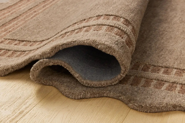 Chris Loves Julia x Loloi Scottie SCO-01 Mocha / Clay Rug - pile height