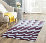 Safavieh Dhurries 3'-0" x 5'-0" Rug in Purple / Blue