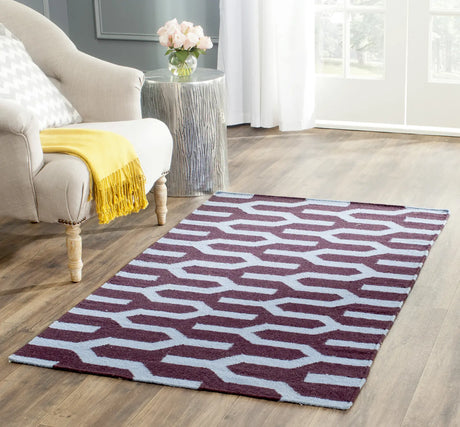 Safavieh Dhurries 3'-0" x 5'-0" Rug in Purple / Blue