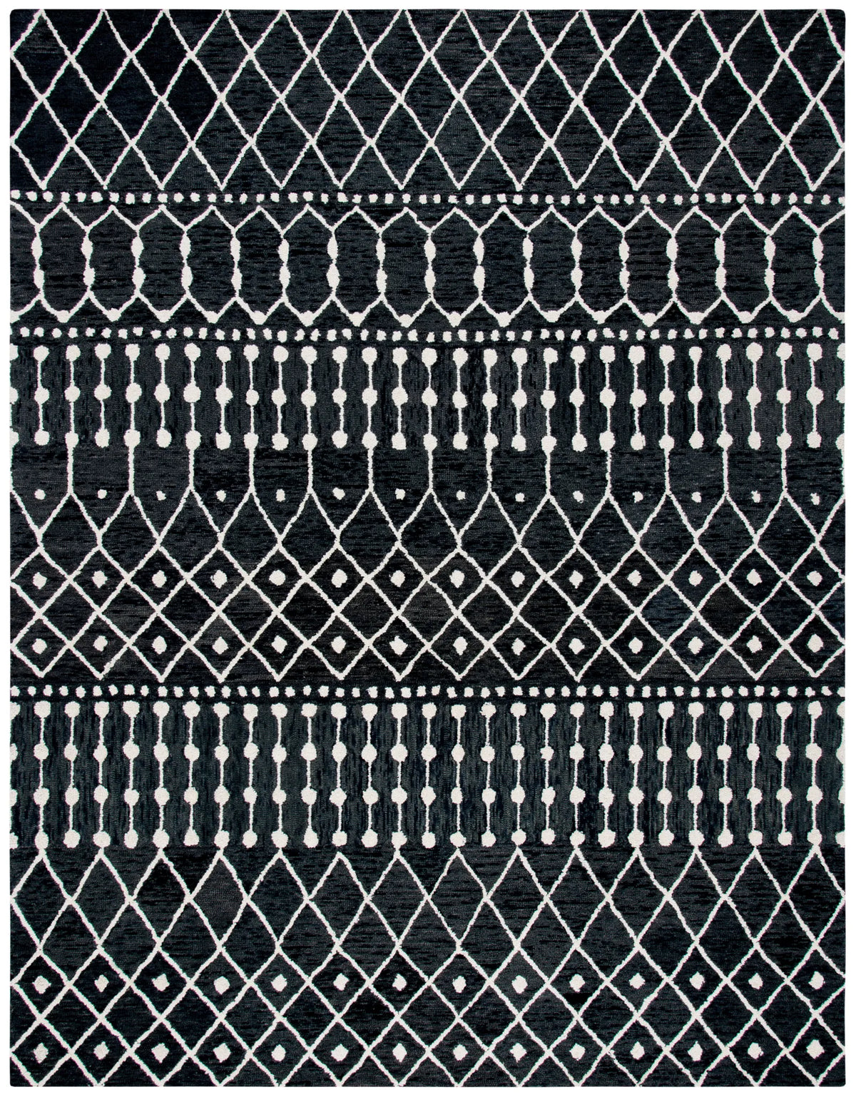 Safavieh Blossom 10'-0" x 14'-0" Rug in Black / Ivory