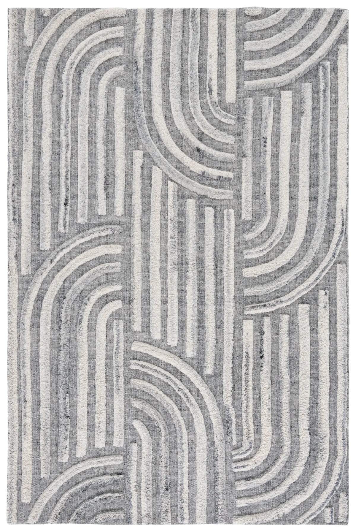 Safavieh Kilim 4'-0" x 6'-0" Rug in Dark Grey / Ivory