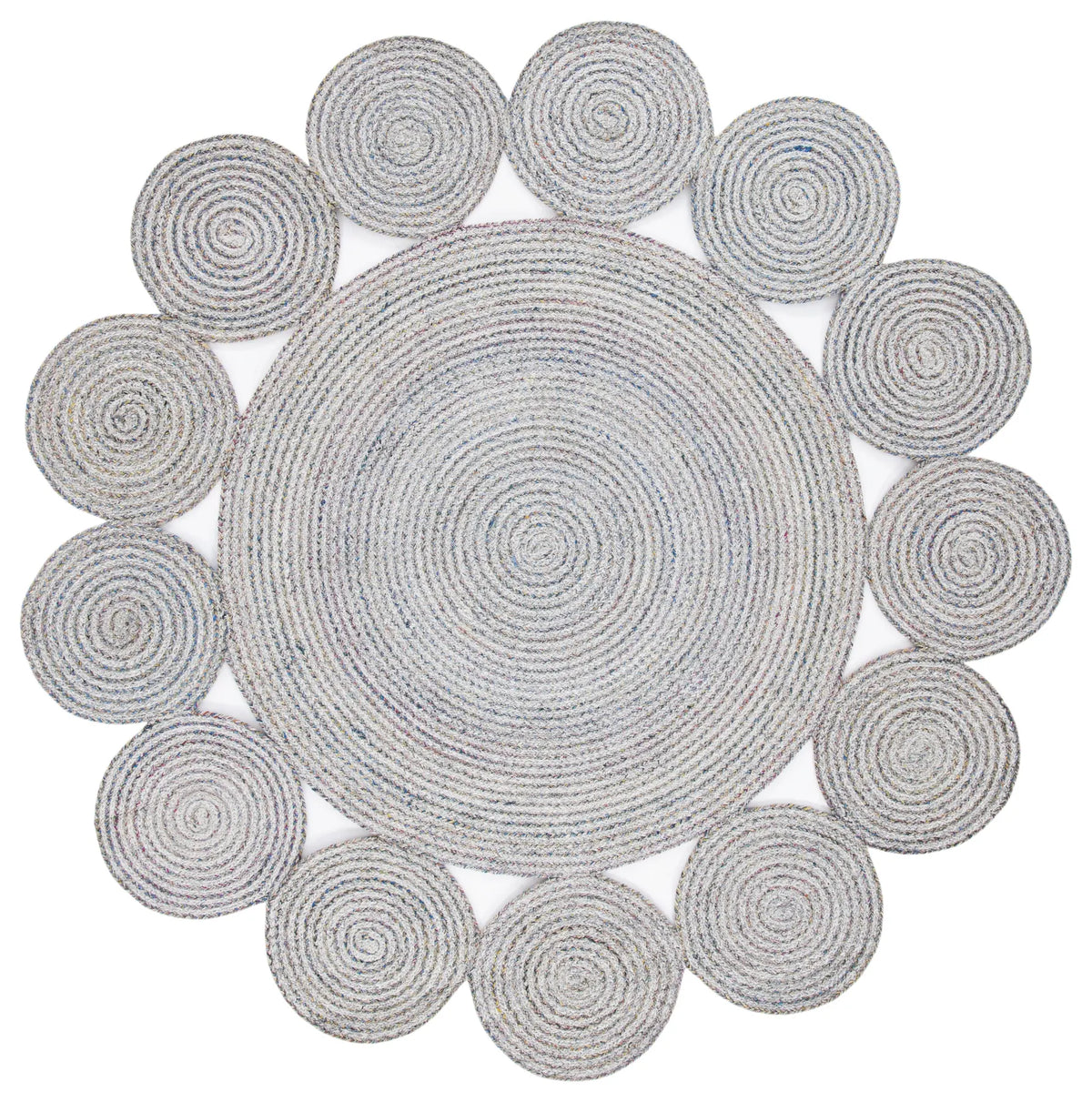 Safavieh Cape Cod 5'-0" x 5'-0" Rug in Grey / Pink