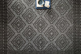 Loloi Rainier Rai-06 Grey/Charcoal Rug - styled aerial 1
