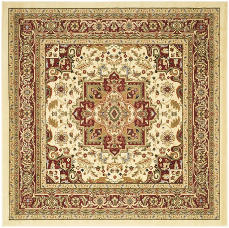 Safavieh Lyndhurst 5'-3" x 5'-3" Rug in Ivory / Red