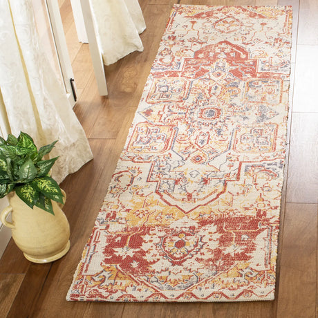 Safavieh Saffron 2'-3" x 8'-0" Rug in Red / Creme