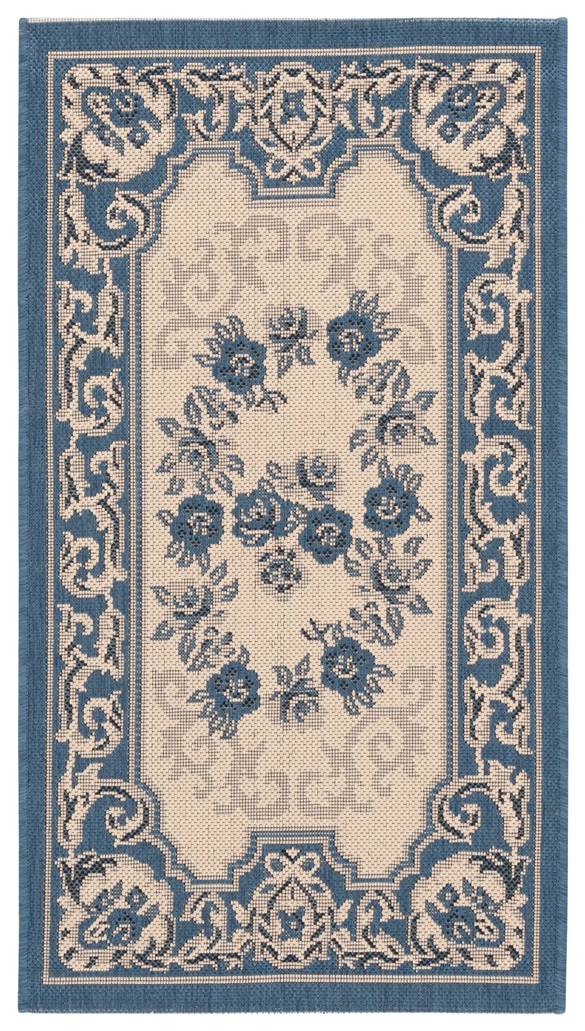 Safavieh Courtyard 2'-0" x 3'-7" Rug in Creme / Brown