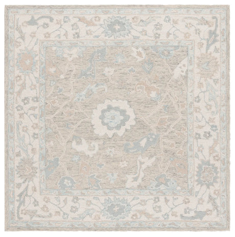 Safavieh Ebony 6'-0" x 6'-0" Rug in Light Grey / Ivory