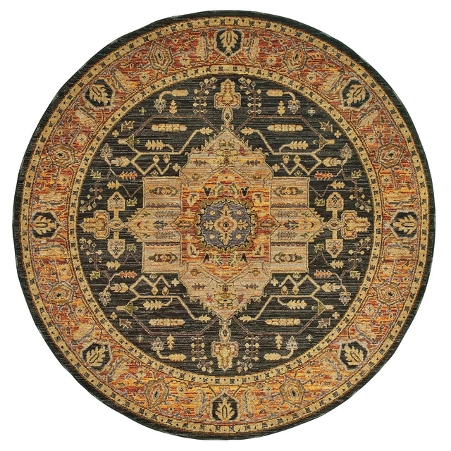Oriental Weavers Sphinx Andorra 7138B Gold/Grey Rugs - main flat
