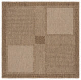 Safavieh Courtyard 6'-7" x 6'-7" Rug in Brown / Natural