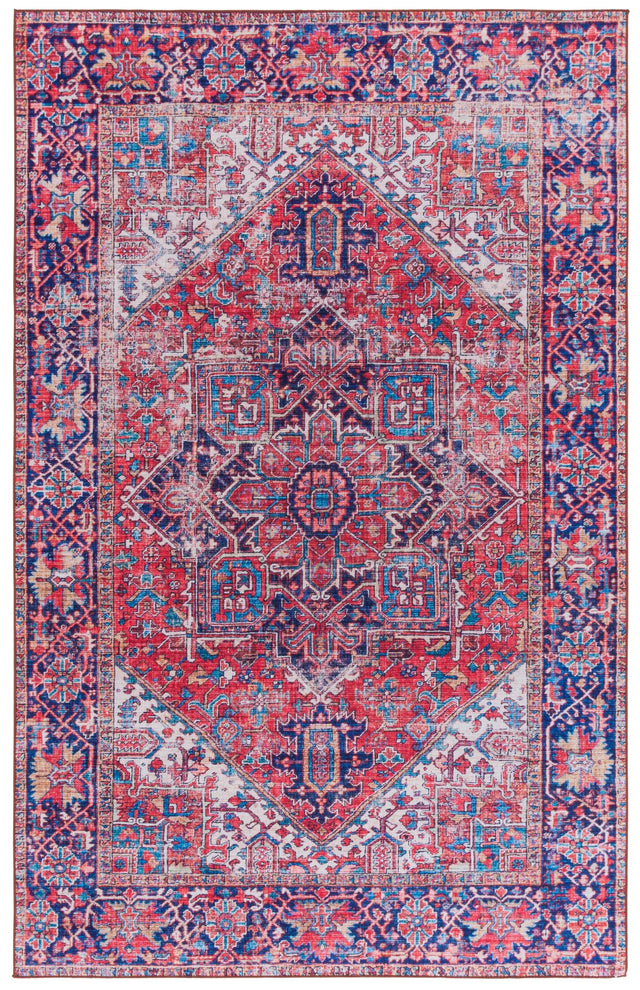Safavieh Tucson 4'-0" x 6'-0" Rug in Red / Navy