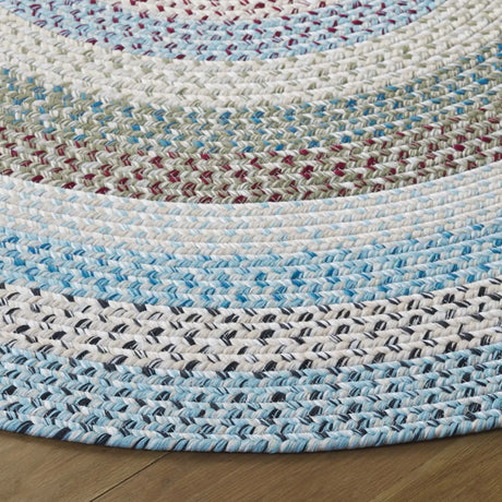 Safavieh Braided 5'-0" x 5'-0" Rug in Beige / Light Blue