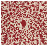 Safavieh Courtyard 6'-7" x 6'-7" Rug in Red / Beige