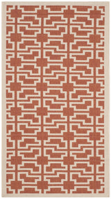 Safavieh Courtyard 2'-7" x 5'-0" Rug in Terracotta / Beige