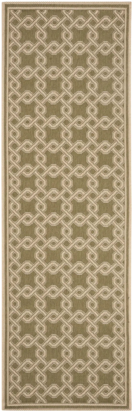 Safavieh Martha Stewart 2'-7" x 8'-2" Rug in Green / Creme