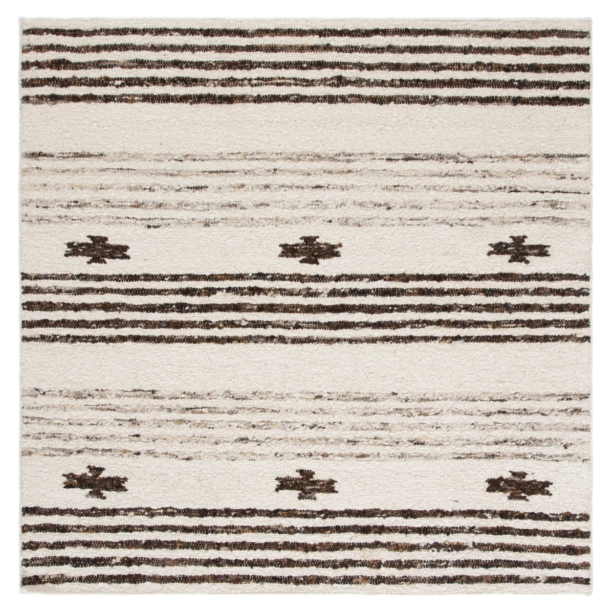 Safavieh Natura 6'-0" x 6'-0" Rug in Black / Ivory