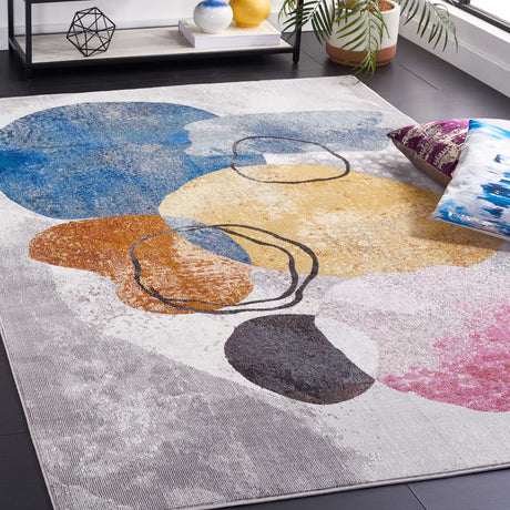 Safavieh Art Studio 4'-0" x 6'-0" Rug in Ivory / Blue