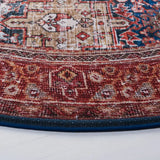Safavieh Tucson 6'-0" x 6'-0" Rug in Navy / Rust