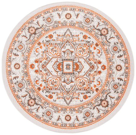 Safavieh Cabana 6'-7" x 6'-7" Rug in Beige / Orange