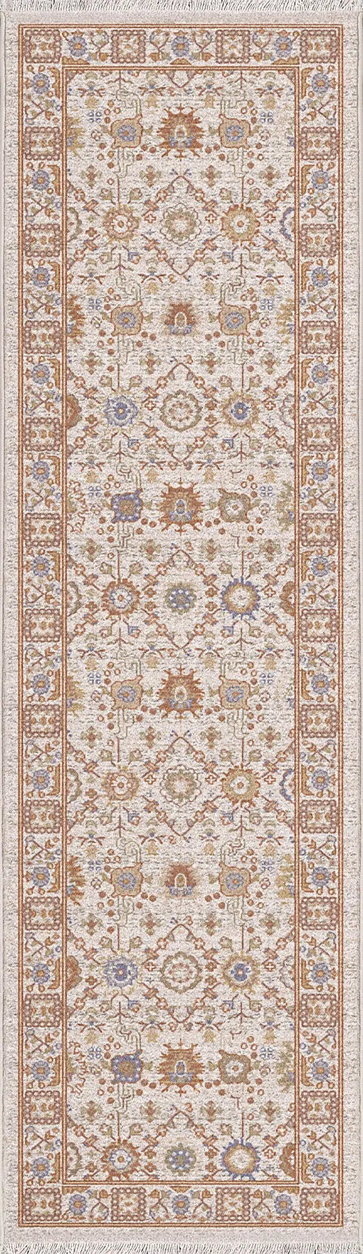 Dynamic Rugs Juno 6888 Power Loomed Traditional Ivory/Multi Rug - Runner