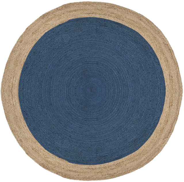Safavieh Natural Fiber 10'-0" x 10'-0" Rug in Royal Blue / Natural