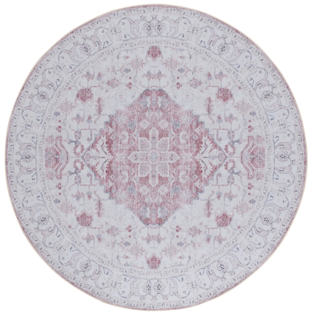 Safavieh Tucson 6'-0" x 6'-0" Rug in Beige / Rust