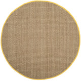 Safavieh Natural Fiber 6'-0" x 6'-0" Rug in Natural / Gold