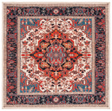 Safavieh Journey 6'-7" x 6'-7" Rug in Ivory / Red