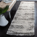 Safavieh Hudson Shag 2'-3" x 10'-0" Rug in Ivory / Grey