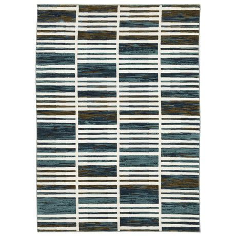 Oriental Weavers Sphinx Reed Re05A Ivory/ Blue Rug - main flat