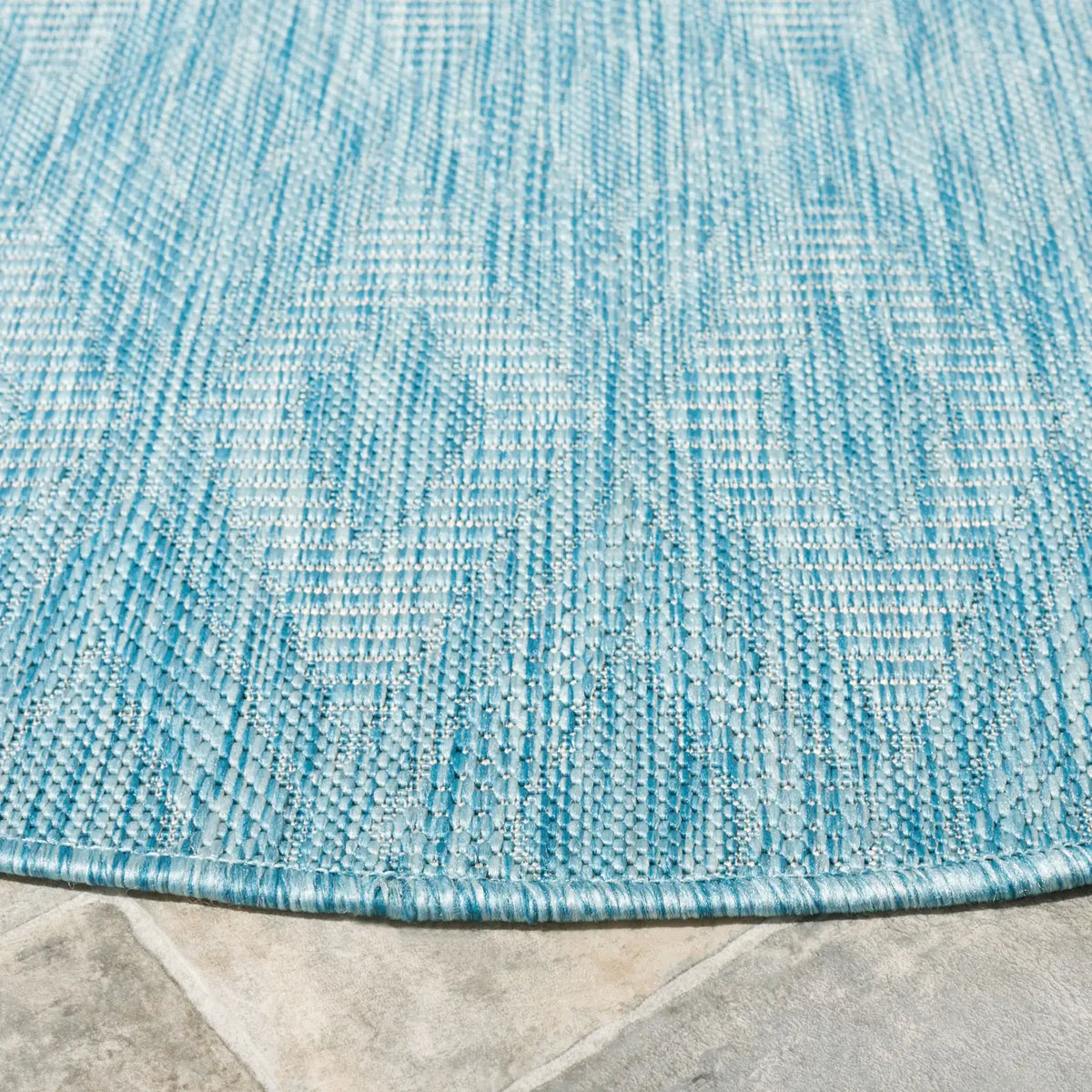 Safavieh Courtyard 5'-3" x 5'-3" Rug in Aqua / Aqua