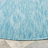 Safavieh Courtyard 5'-3" x 5'-3" Rug in Aqua / Aqua