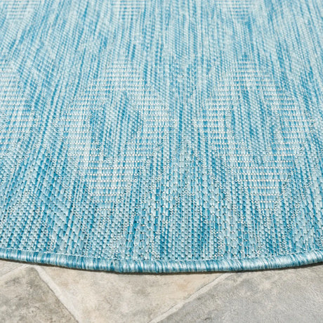 Safavieh Courtyard 5'-3" x 5'-3" Rug in Aqua / Aqua