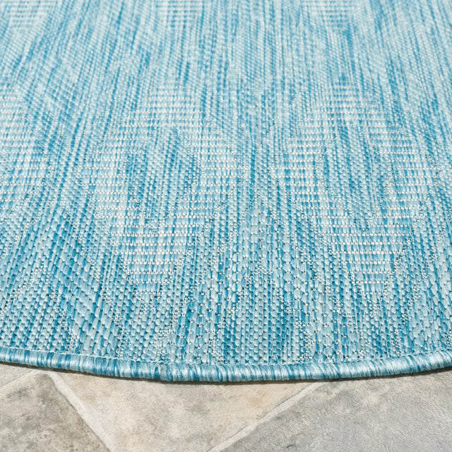 Safavieh Courtyard 5'-3" x 5'-3" Rug in Aqua / Aqua