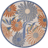 Nourison Aloha ALH33 Machine Made Beige, Multicolor Rug
