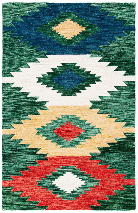 Safavieh Aspen 4'-0" x 6'-0" Rug in Green / Red