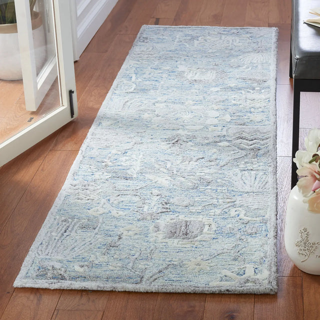 Safavieh Glamour 2'-3" x 8'-0" Rug in Light Blue / Ivory