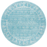 Safavieh Tulum 6'-7" x 6'-7" Rug in Aqua / Ivory