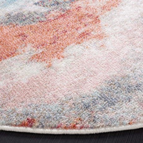 Safavieh Phoenix 500 6'-7" x 6'-7" Rug in Ivory / Blue Rust