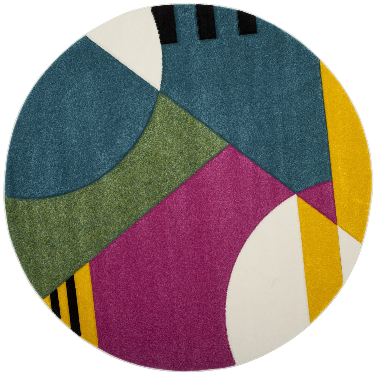 Safavieh Hollywood 10'-0" x 10'-0" Rug in Peacock Blue / Fuchsia
