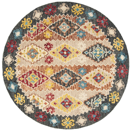 Safavieh Aspen 7'-0" x 7'-0" Rug in Beige / Charcoal