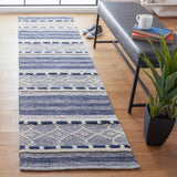 Safavieh Striped Kilim 2'-3" x 7'-0" Rug in Navy / Ivory